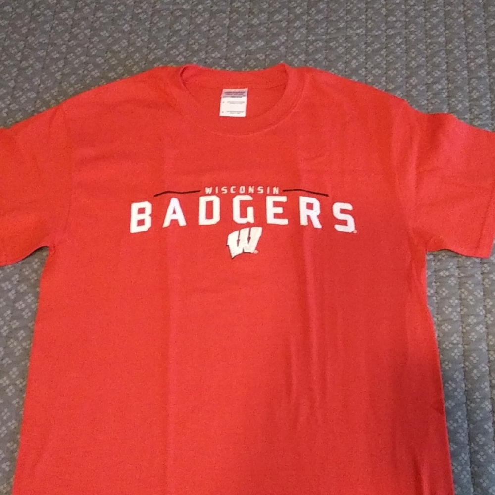 Wisconsin Badgers Red T-Shirt From Gildan, VGUC